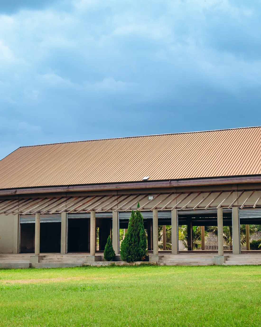 The auditorium seen across the lawn